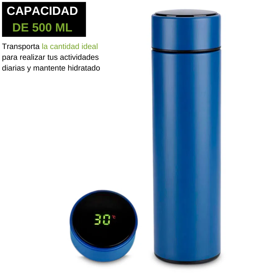 TEC157, TERMO DIGITAL “SMART” ACERO INOXIDABLE AZUL