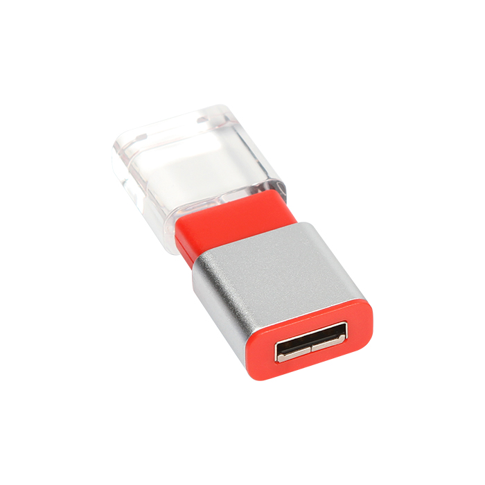 TH-105, MEMORIA USB METALICA 8 GB CON ESTUCHE DE PLASTICO Y COLGANTE.